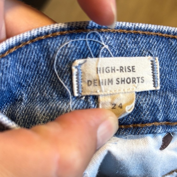 Madewell Light Blue Distressed Jean Shorts - Picture 4 of 4